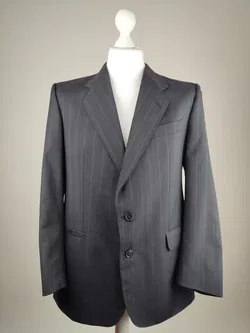 Herren Anzug Sonstige Reine Schurwolle Gestreift | Wie Neu; chemisch gereinigt - Bild 1