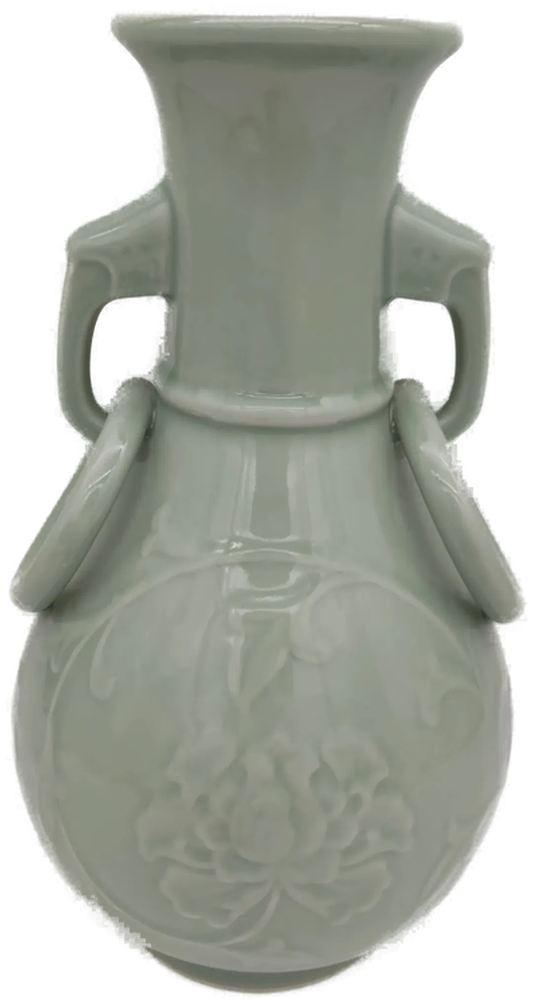 Große dekorative Henkelvase aus China - pastellgrün  - Bild 4