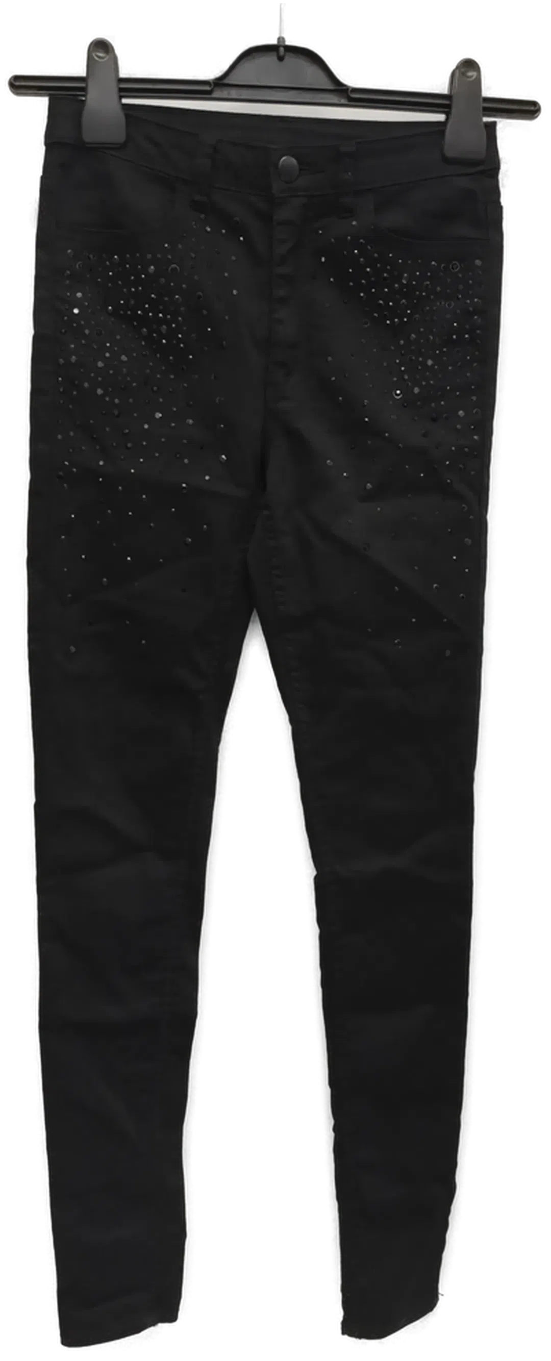 Hose mit Strass, skinny, Damen, Gr. 36, H&M - Bild 1