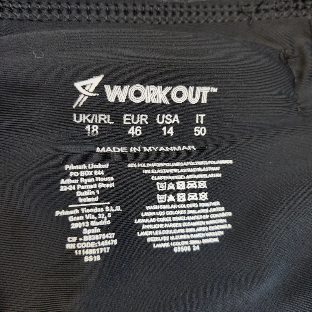 WORK OUT Damen Laufhose schwarz mit Muster - Gr.46 – Bild 3