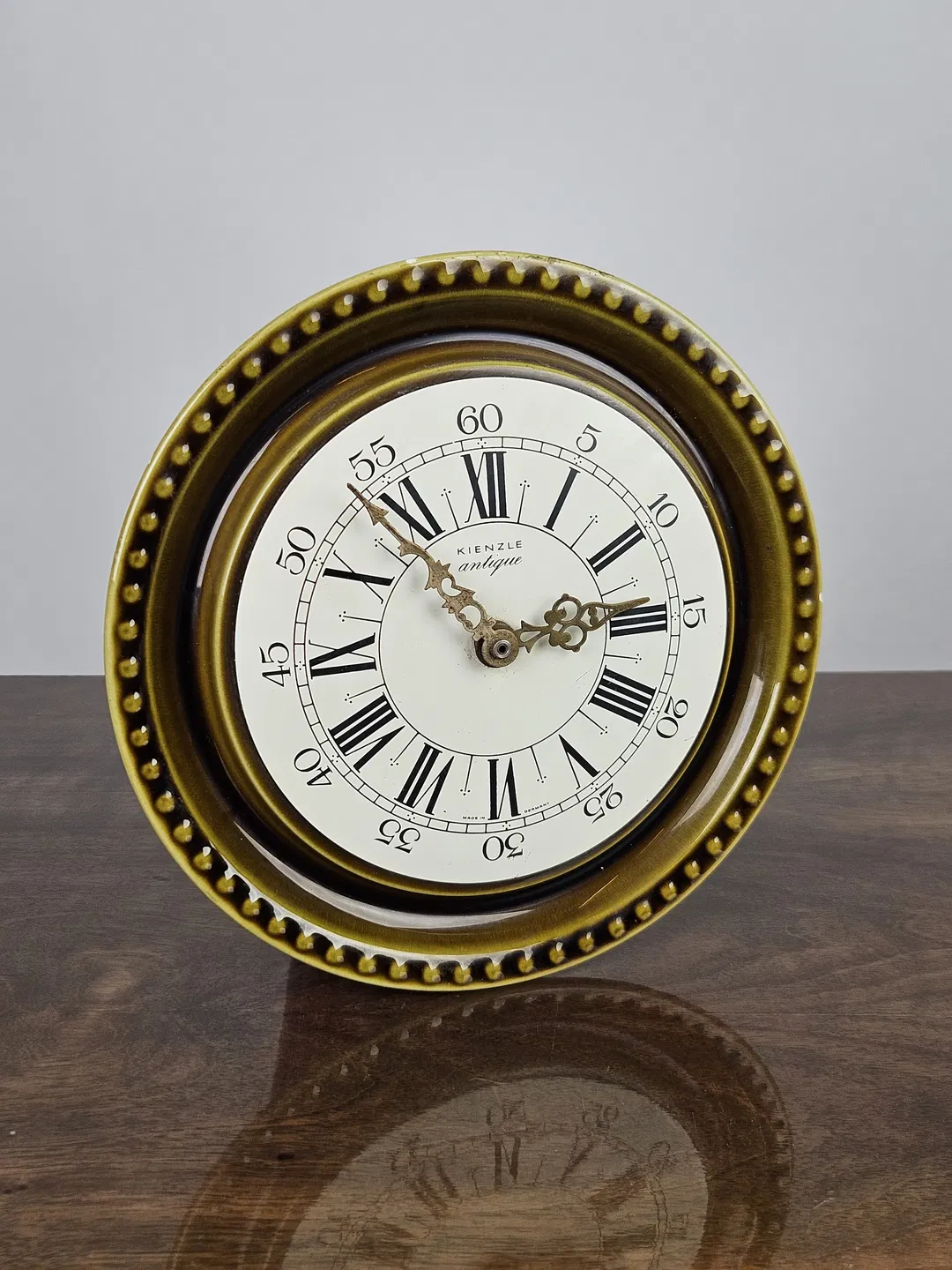 KIEZLE antique Vintage Keramik Wanduhr - Durchmesser 23,5 cm  - Bild 1