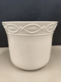Set Weiß, 3 Übertöpfe Keramik - Bild 3