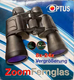 OPTUS Zoom-Fernglas 8x–24x Vergrößerung ca. 18 cm Schwarz - Bild 4