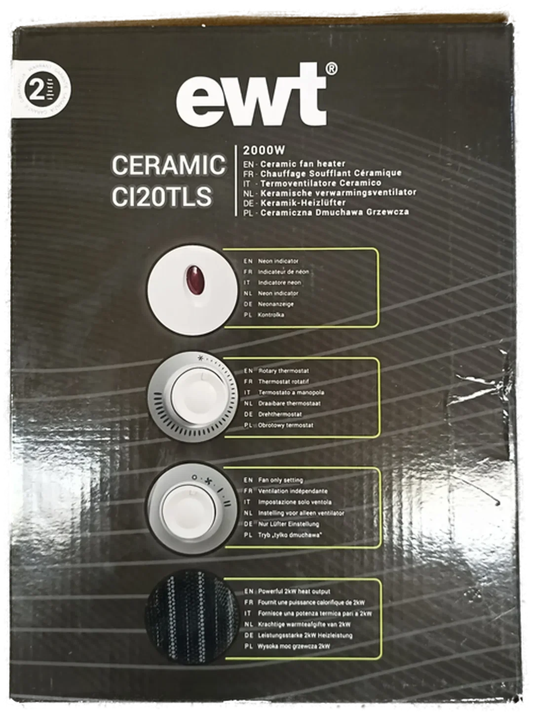 ewt CERAMIC C120TLS - Keramik Heizlüfter (OVP) – Bild 2