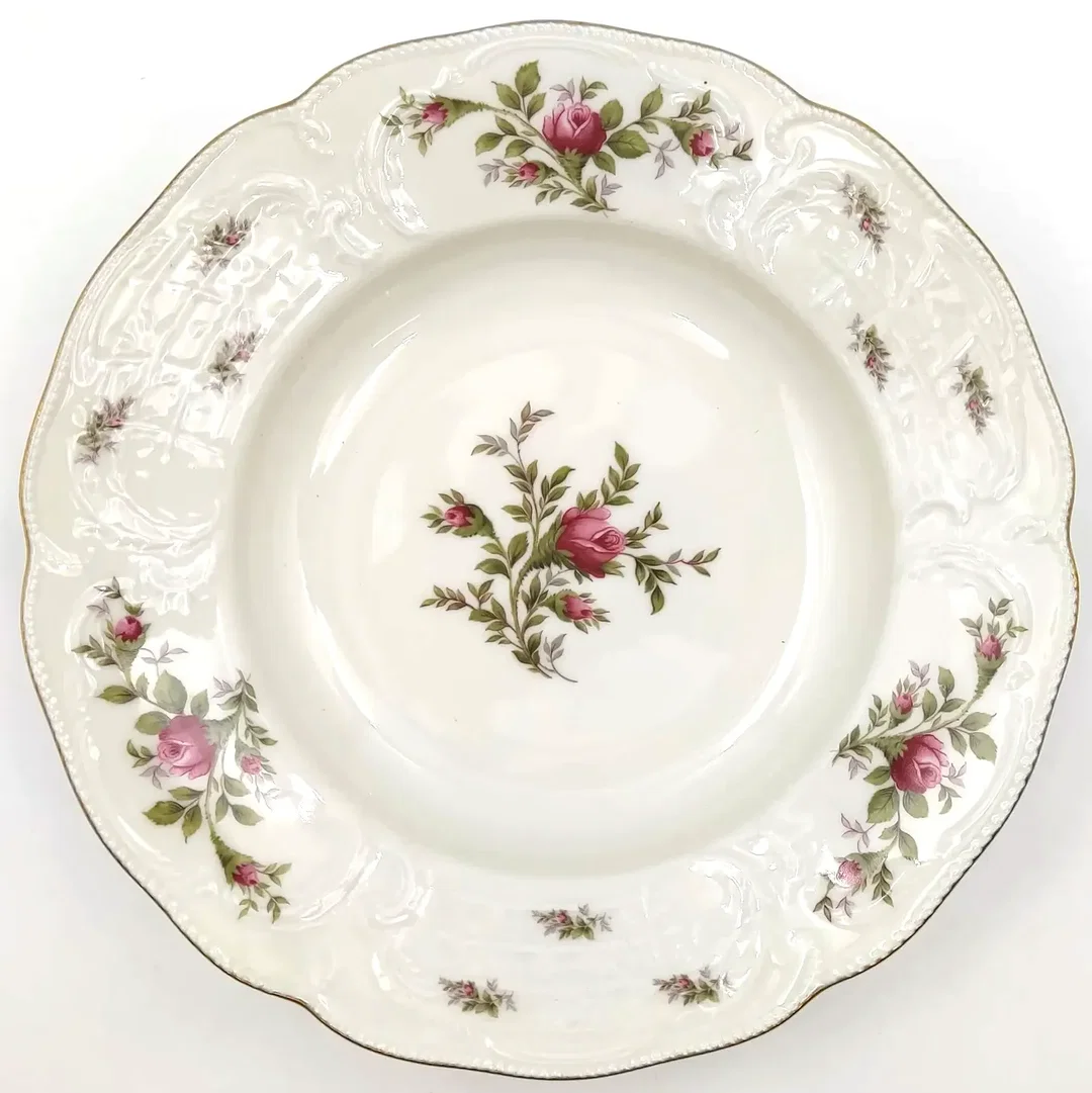 Rosenthal Sanssouci Elfenbein Moosrose Suppenteller 23 cm (2 Stück) – Bild 2