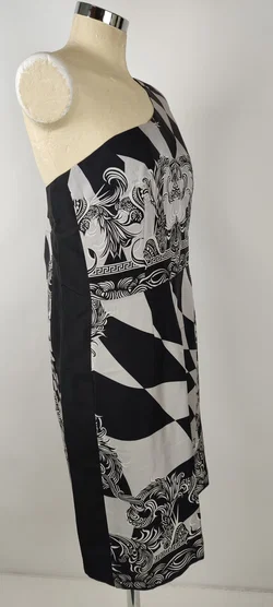 Versace Midikleid Asymmetrisch Seide One-Shoulder | Party-Ikone Göße 50 / 4XL – Vorschau 3