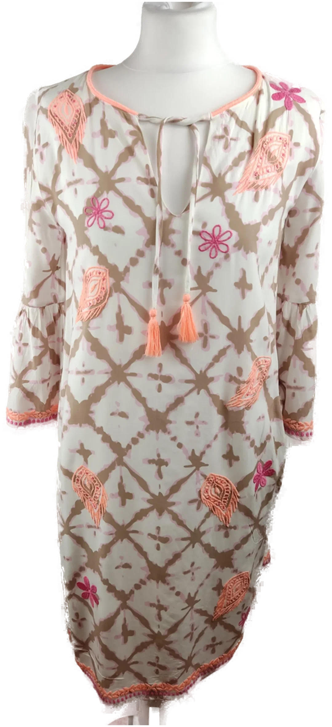 Gemustertes Midikleid Damen Größe 36 | Zarte Boho-Romantik – Bild 1