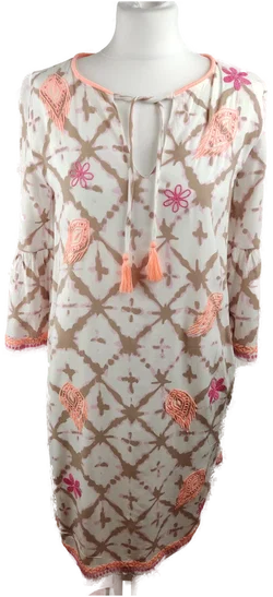 Gemustertes Midikleid Damen Größe 36 | Zarte Boho-Romantik – Vorschau 1