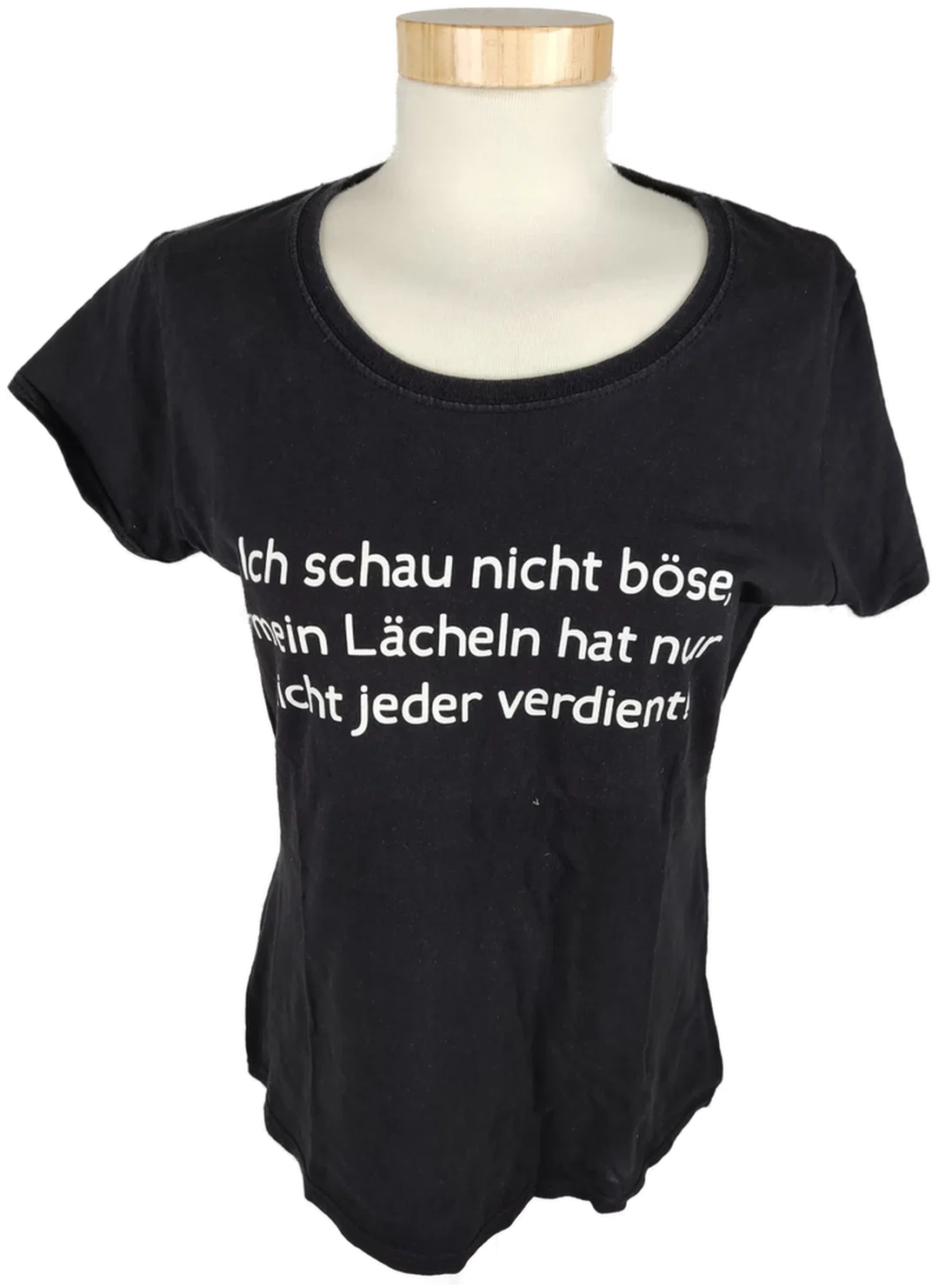 Bedrucktes Damen-T-Shirt - Größe M, schwarz – Bild 1