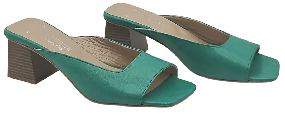 BETIECE Happy Feet Damen Leder Sandalen, grün - Gr. 39 - Bild 4