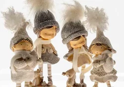 Paben Noel Winterfiguren Set aus Resin, 13–18 cm – nordischer Stil - Bild 3