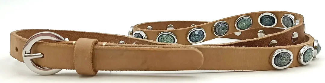 Esprit Damengürtel braun mit Nieten und Schmucksteinen Gr. 90 – Bild 2