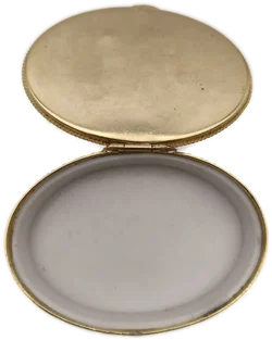 Ovale Pillendose mit Achatstein, Vintage, sehr chic – Vorschau 2