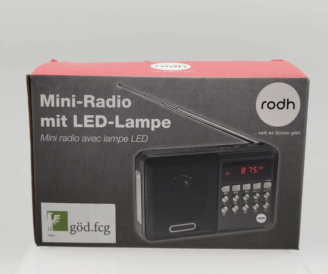 Mini-FM Radio, Akku + USB-Ladekabel | Immer Dabei - Bild 1