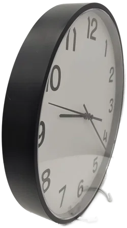 IKEA Pluttis Wanduhr Weiß/Schwarz | Ohne Batterie - Bild 3