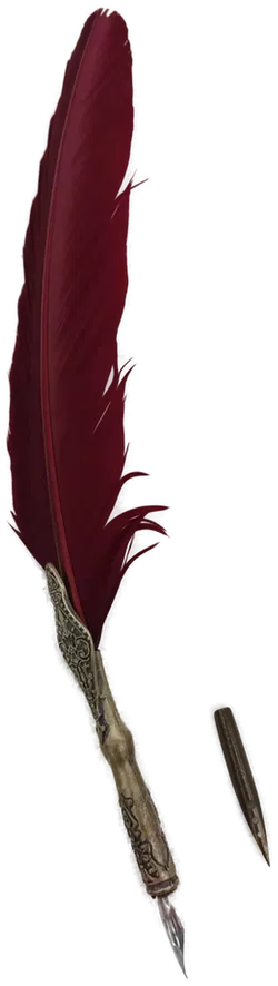 Kalligraphie-Set aus Gänsefeder- in bordeaux mit verzierten Schaft - Bild 2