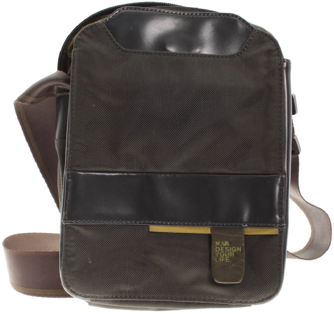 NAVA Umhängetasche – Design Your Life – Dunkelbraun / Schwarz – Messenger Bag – Bild 2