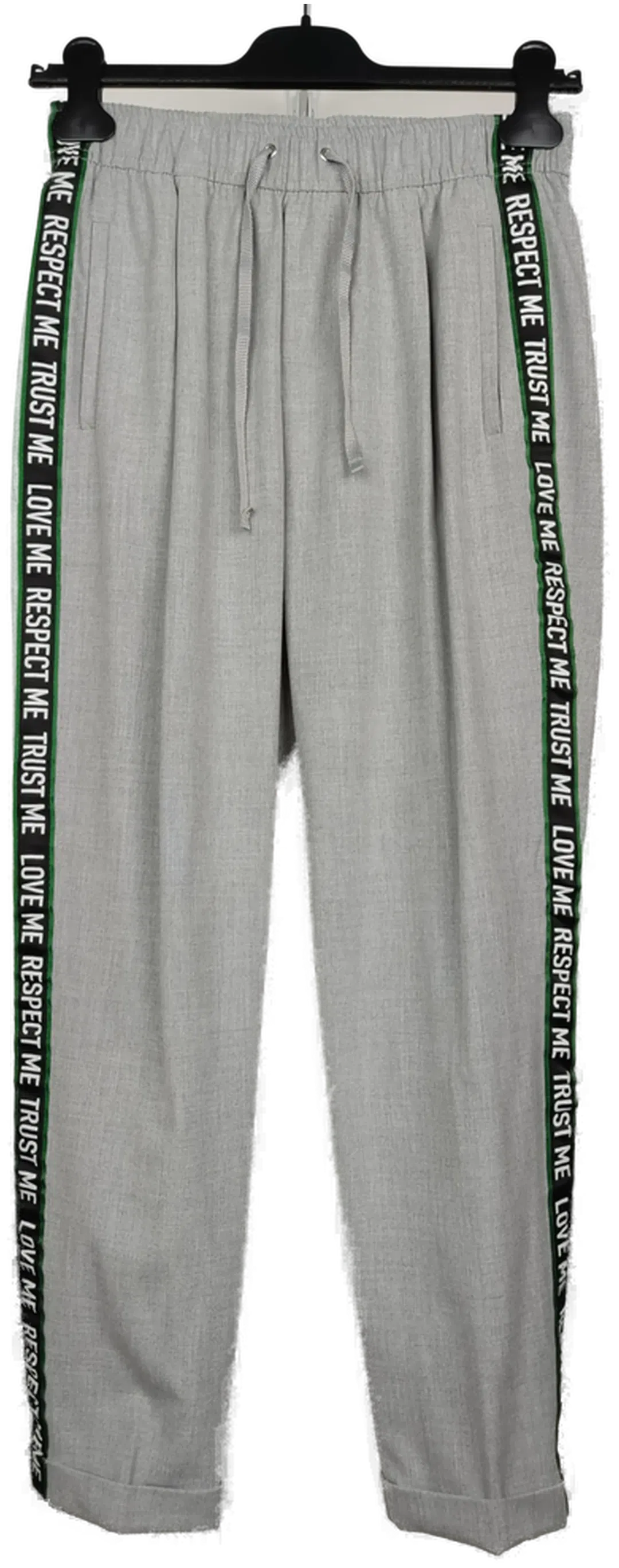 Damenhose mit seitlicher Borte grau- M/ 38 - Bild 1