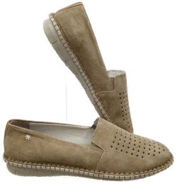 Beige Leder-Slipper Damen (Gr. 40) Kalapua | Zeitloser Charme - Bild 2