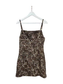 ZARA Damen Minikleid, braun Animal Print - Gr. M / 38 – Vorschau 2