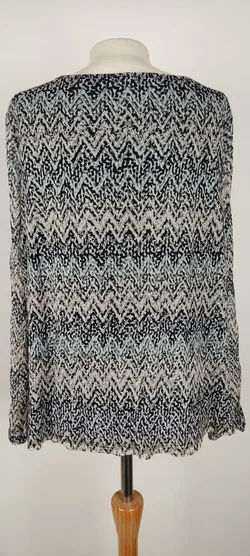 s.Oliver Bluse Gr.44 Langarm Zickzack |  Wie Neu - Bild 2