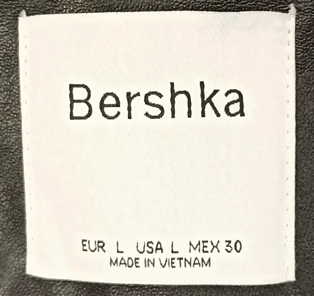 Bershka Damen Mantel schwarz Gr. L – Bild 4