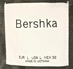 Bershka Damen Mantel schwarz Gr. L - Bild 4