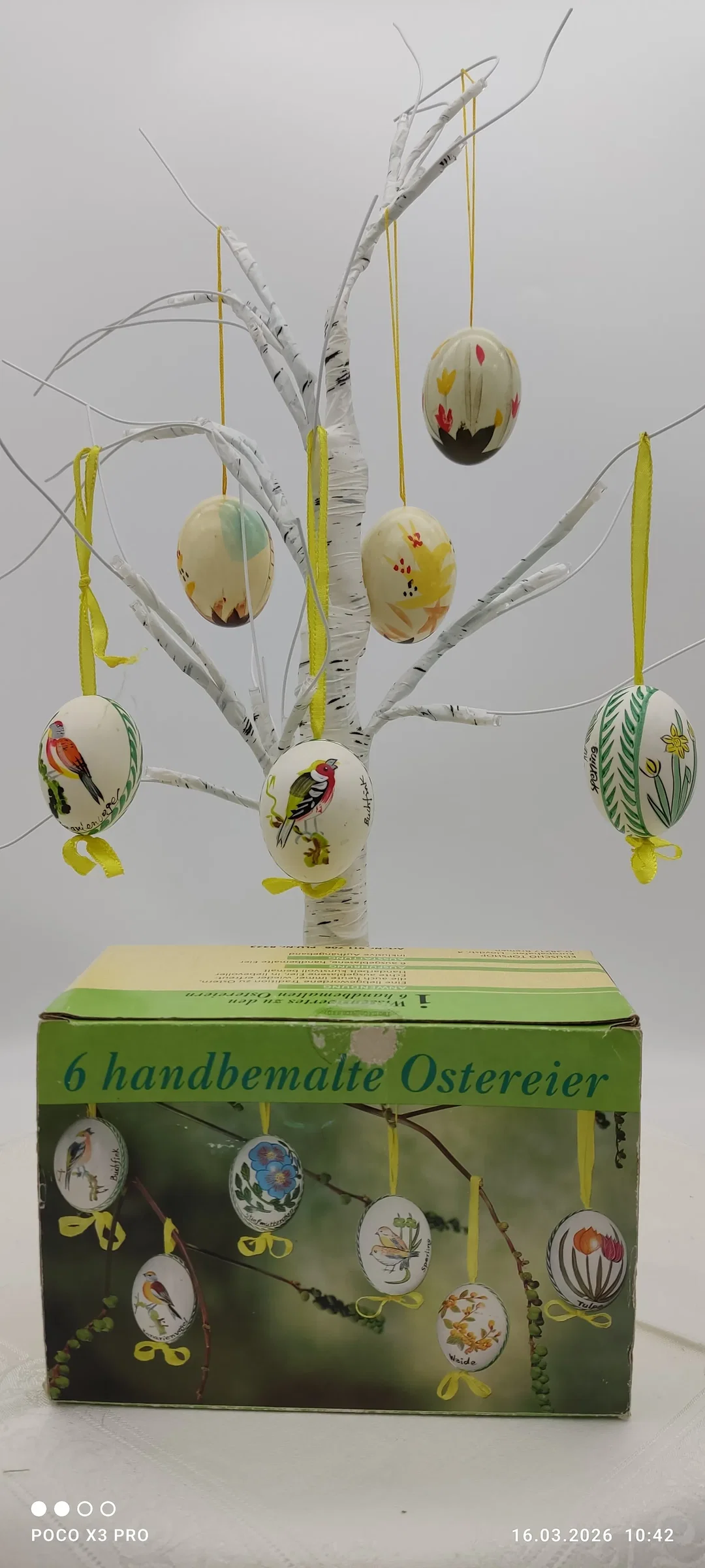 Handbemalte Ostereier-Set Eduscho Zum Aufhängen | Ohne Baum - Bild 1