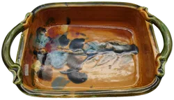 Bunte Auflaufform Keramik - 14x16x8cm - Bild 1