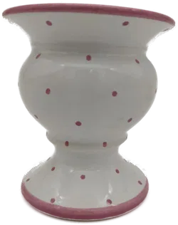 Gmundner Keramik Kerzenhalter Set (2 Stück) rosa Tupfen - Bild 2