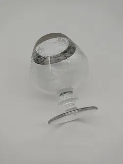 Murano Medici Cognac Gläser mit Platinrand 5 Stück - Bild 4