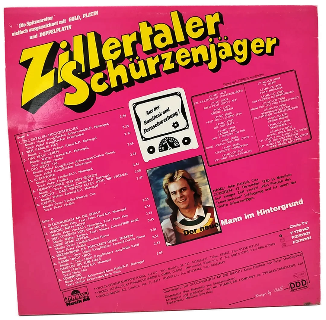 LP Zillertaler Schürzenjäger – Zillertaler Hochzeitsblues | 90er-Original – Bild 2