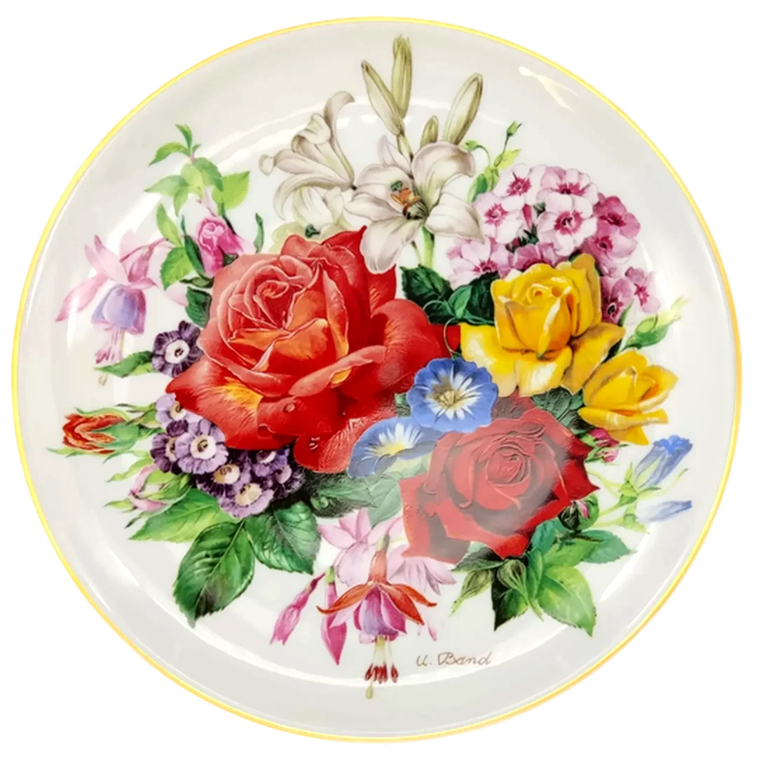 Hutschenreuther Sammelteller 1987 - „Sommerpracht“ von Ursula Band (Teller 7605 B) – Bild 1