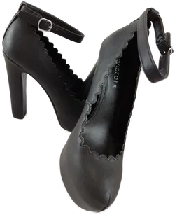 Schwarze Plateau High Heels  - Bild 2