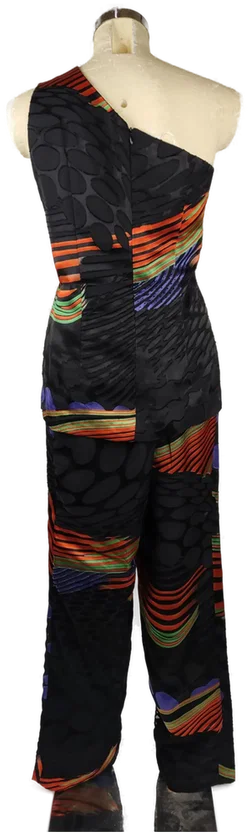 Zweiteiler (Top+Hose) Asymmetrischer Schnitt | Einmaliges Unikat - Bild 2