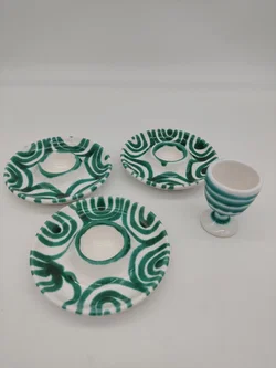 Gmundner Keramik - Eierbecher grün - 4 Stück - Bild 2