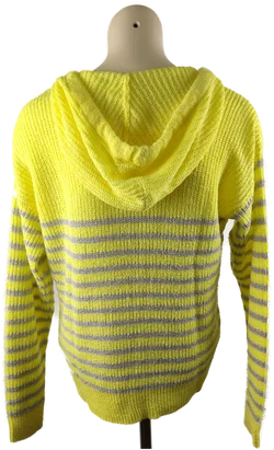 Damenpullover Jean Pascale | Gelb-Grauer Streifenlook – Vorschau 3