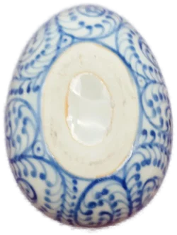 Ei-förmiges Schmuck-Döschen - Bemalt / 11x9x6 cm - Bild 3