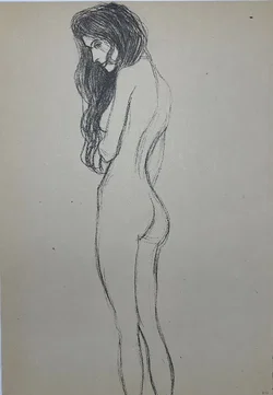 Gustav Klimt Zeichnungen 1 Sammelmappe mit Drucken 1980 - Bild 15