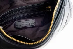 Mario Valentino Umhängetasche schwarz, gesteppte Chain Bag - Bild 5