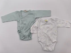 2er Set Baby-Body, Miffy Gr. 50 und Bio-Baumwolle Gr. 56, Langarm