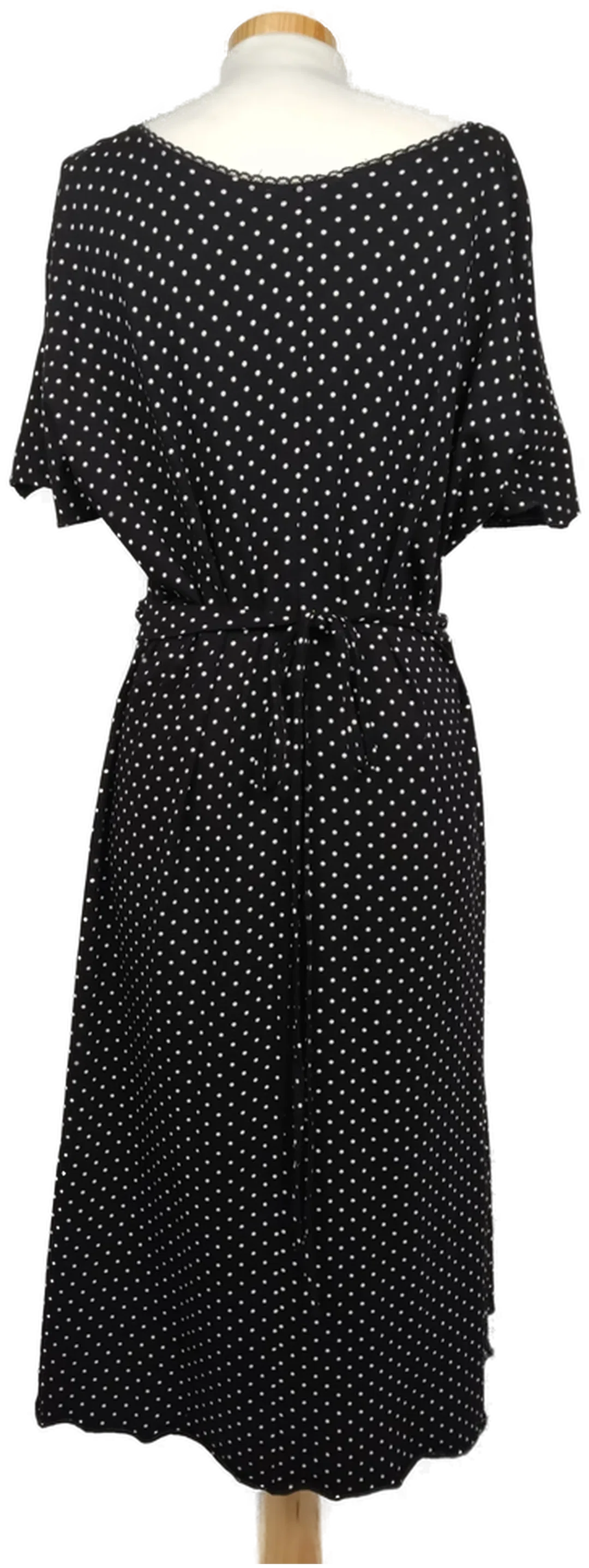 Mariposa Damenkleid midi schwarz mit weißen Punkten - XXL/44 – Bild 2