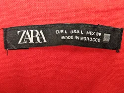 ZARA Damen Leinenkleid, rot - Gr. L – Vorschau 4