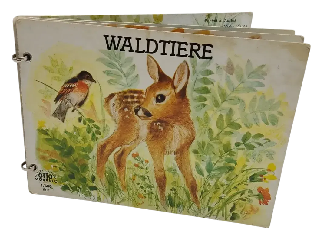 Vintage Bilderbuch Ringbuch - Waldtiere - Otto Moravec Bilder Buchverlag - Bild 2
