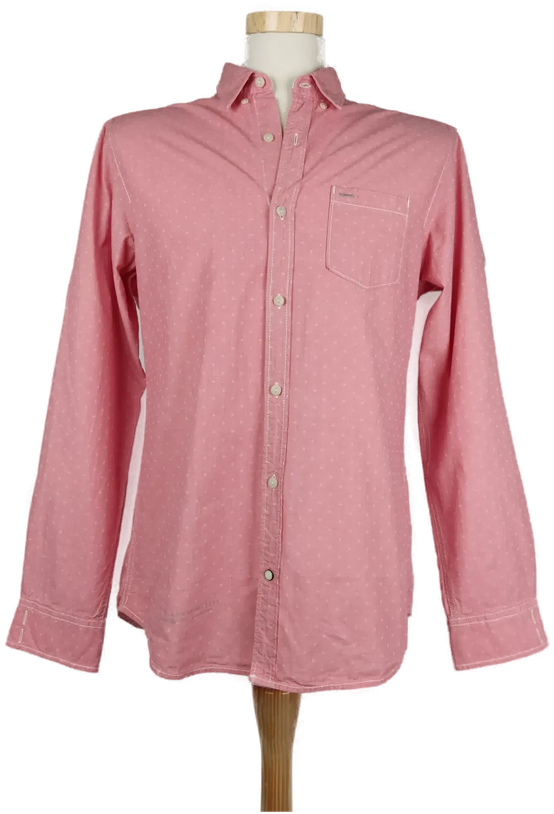 s.Oliver Herrenhemd langarm Button-Down-Kragen rosa - L/50 - Bild 4