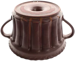 Keramik Gugelhupf-Backform mit Griffen – handgetöpfert – braun – ca. 24,5 cm - Bild 3