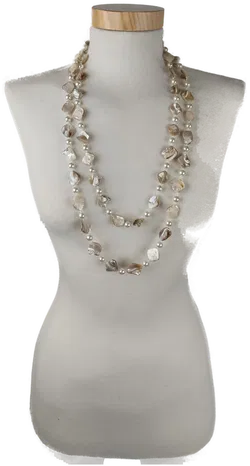 handgeknüpfte Muschel-Perlenkette  - Bild 6