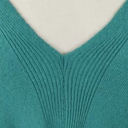 Türkiser Strick-Poncho - ca. XXL - Bild 4