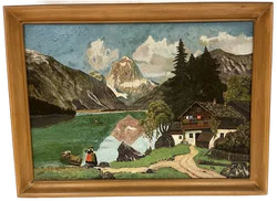 Landschaftsgemälde 78 x 57 Maler unbekannt - Bild 3