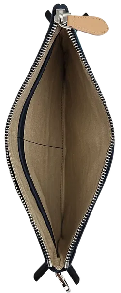 Max V. Koenig Damen Lederkulturbeutel, marine/türkis/beige - Bild 4